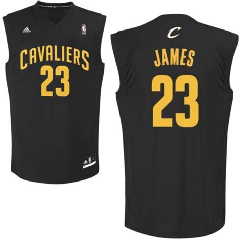 mens cleveland cavaliers lebron james adidas black fashion replica jersey|lebron james cavs jersey.